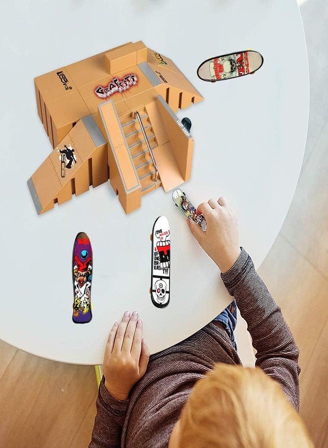 سكويشي مجموعة ألواح تزلج صغيرة طرية مكونة من 6 قطع، لعبة لوح تزلج صغيرة للأولاد والبنات والكبار، ديكور مكتبي عشوائي لتدريب تنسيق الأصابع، وتخفيف التوتر، وهدايا للحفلات. - Image 5